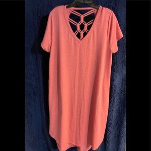 LIVI Hi/Lo dress 14/16 Heathered red